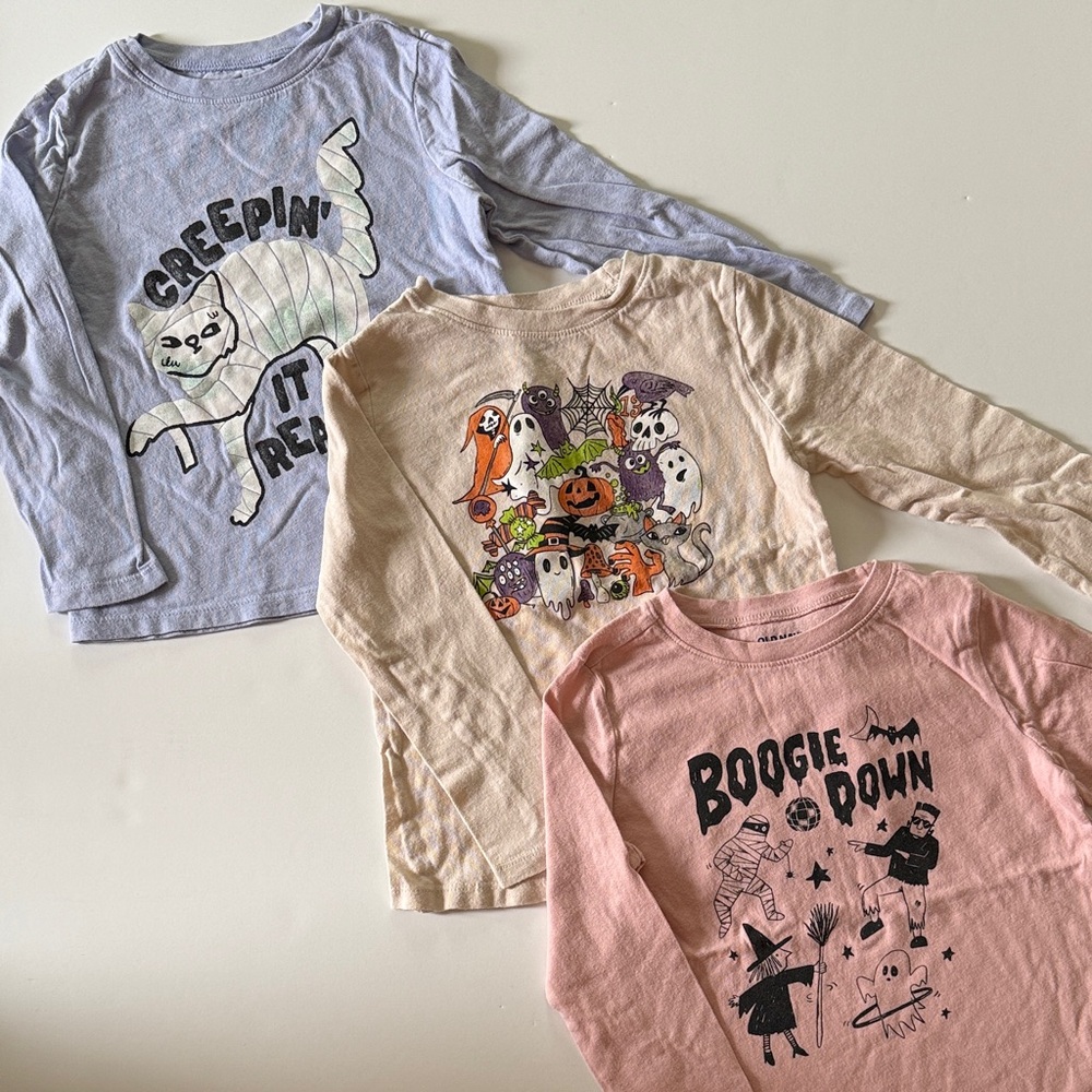 Old Navy 5T Long Sleeve Halloween Tees